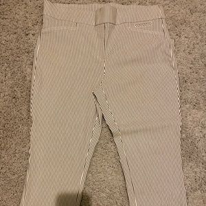 Women size 14 pants white w/ stripes ankle length